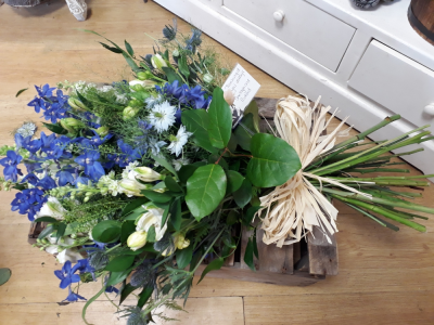 Blue and White tied Sheaf - 