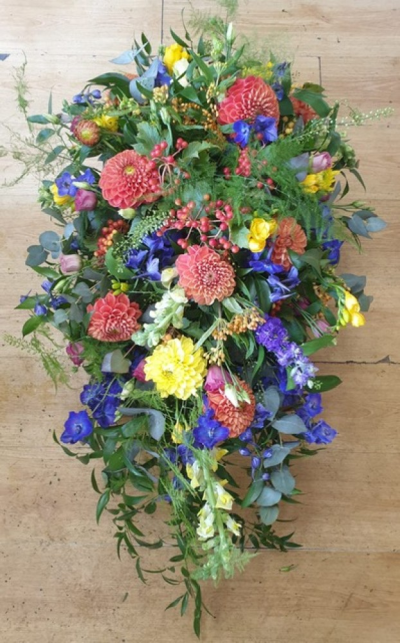 Bright Single ended Spray - Single ended spray with seasonal bright colours.